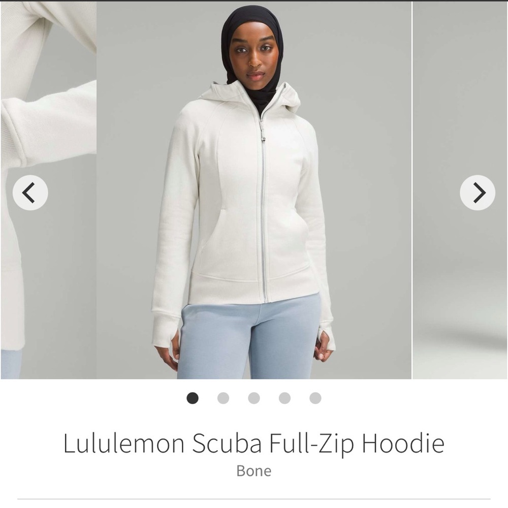 Lululemon Scuba Full-Zip Hoodie ~ Bone ~ Size 8 - Picture 6 of 7